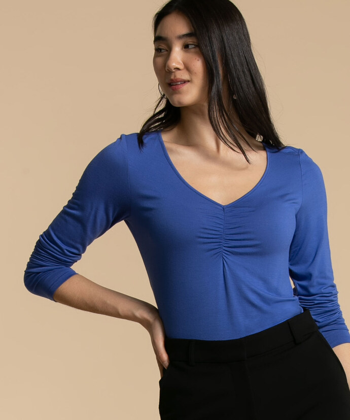Eco-Friendly Ruched Front Essential Top Image 2