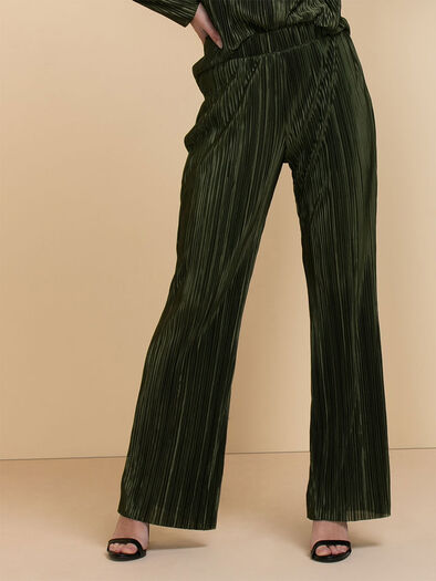Plisse Pant, Forest Night Plisse Pant, Forest Night