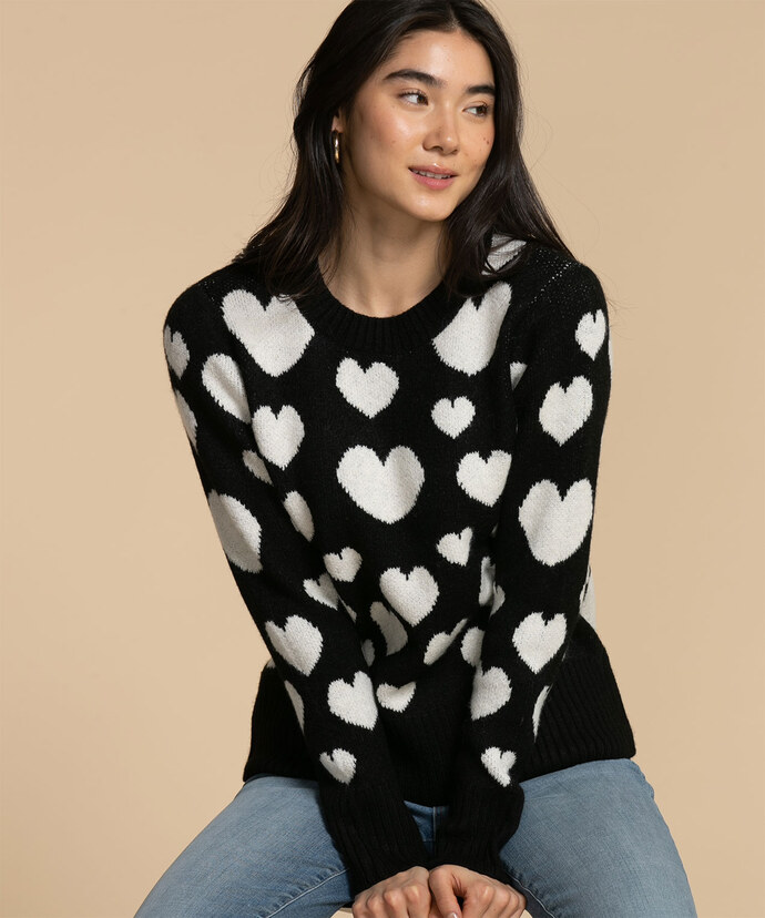 Heart Pullover Sweater Image 2