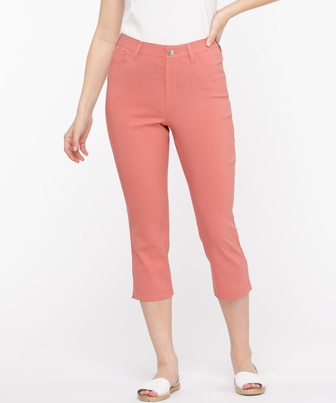 Microtwill Pull-On Crop Pant Image 1
