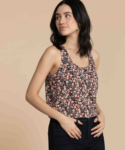Sleeveless Tank Top, Multi Ditsy Floral Sleeveless Tank Top, Multi Ditsy Floral