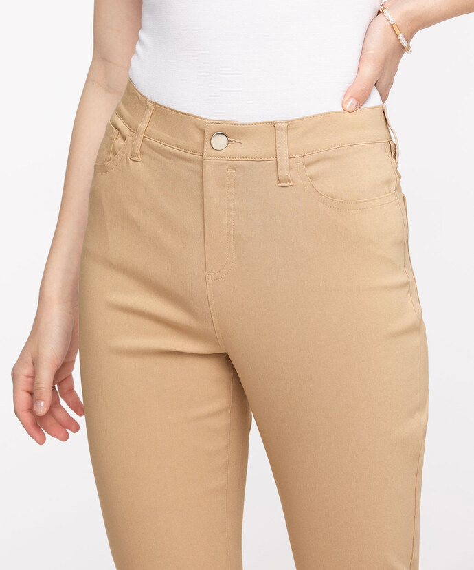 Microtwill Pull-On Crop Pant Image 4