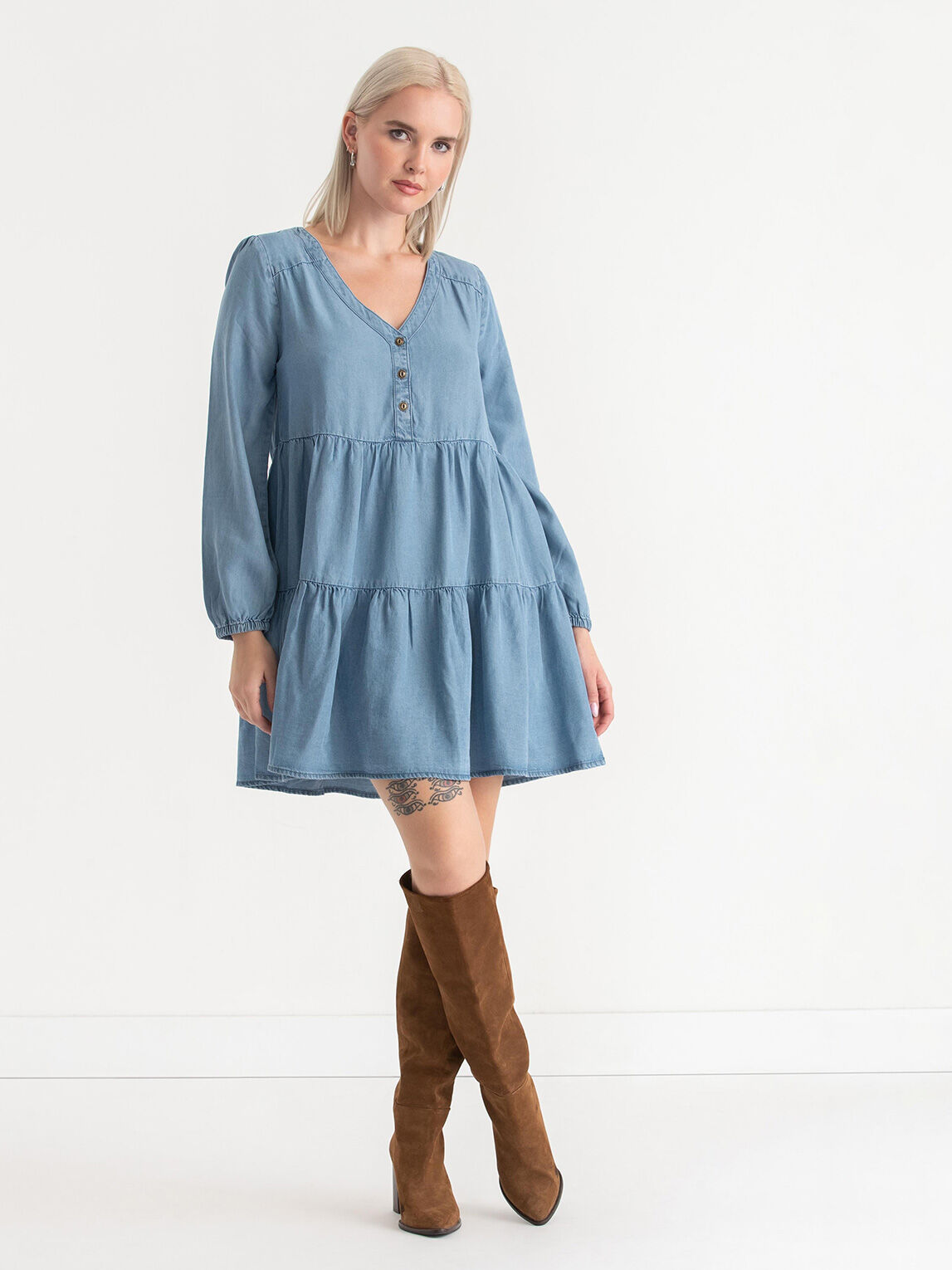 Denim smock on sale
