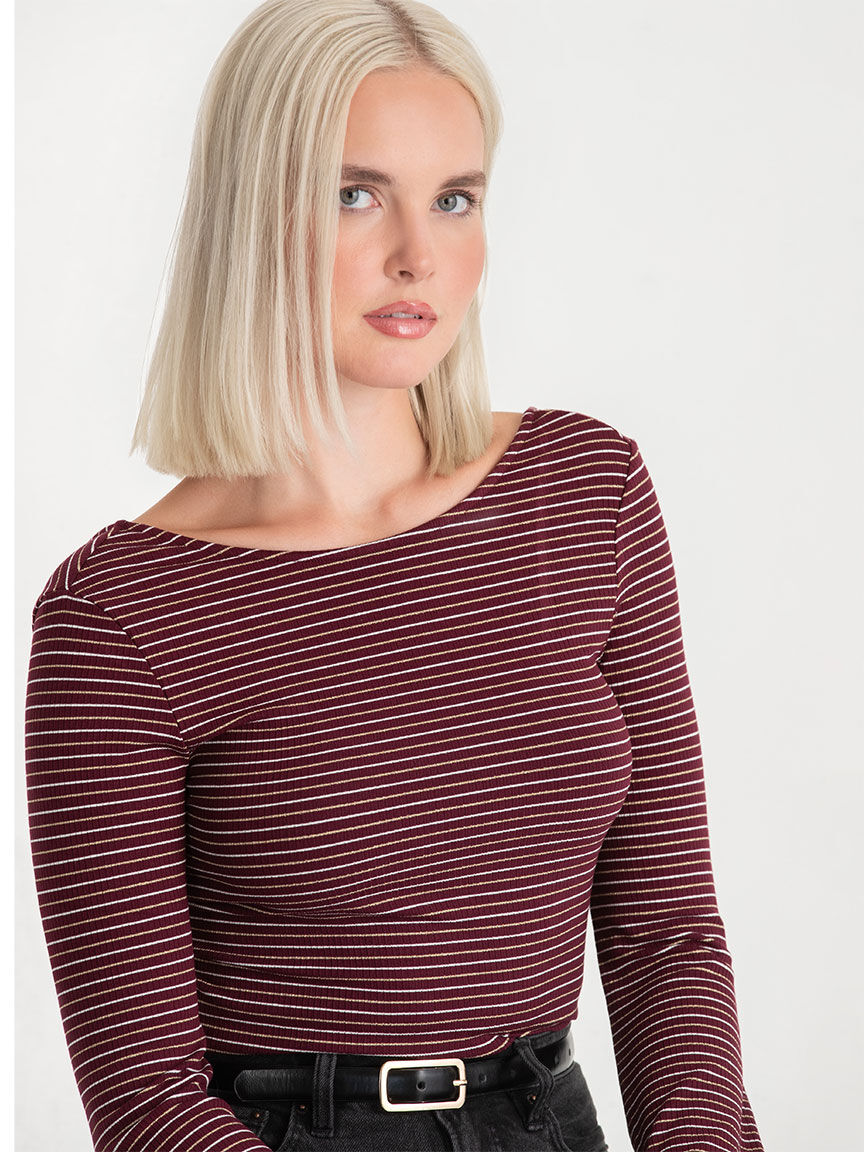 High neck bell sleeve top discount