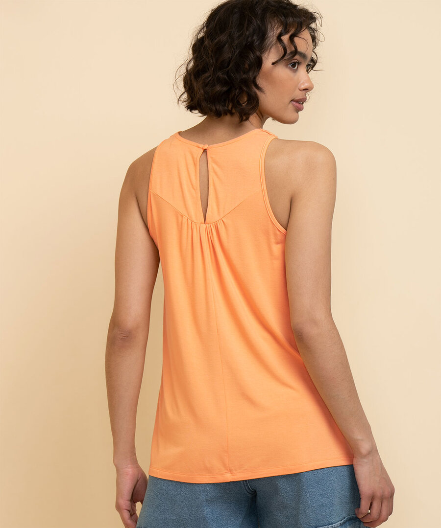 Sleeveless Top with Novelty Trim