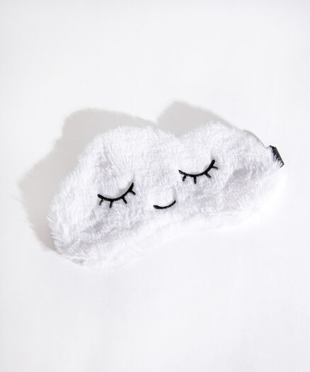 Fuzzy Cloud Sleeping Mask, White Cloud