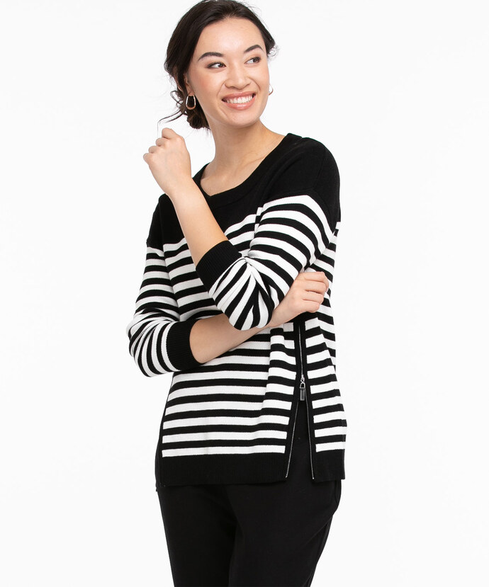Pullover Zipper Sweater Image 5