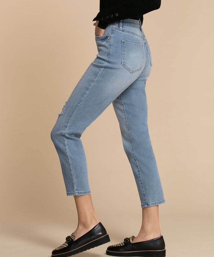 Margot Tapered Distressed Jeans Image 1