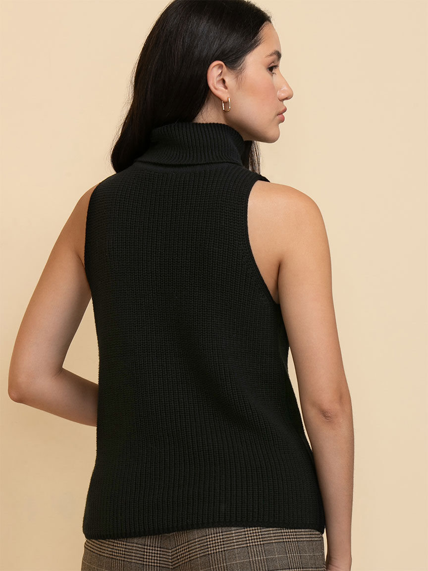 Sleeveless turtleneck sweater cheap
