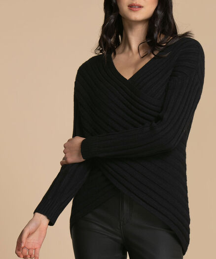 Cloth. By RD Cross-Over Sweater, Black