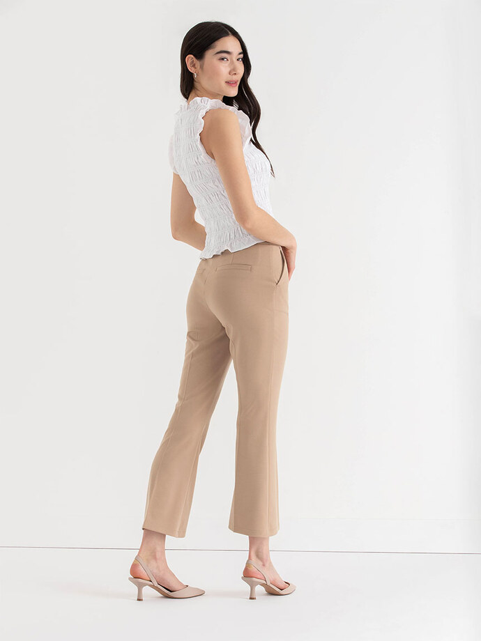 Flared Ankle Pants in Ponte Twill Image 5