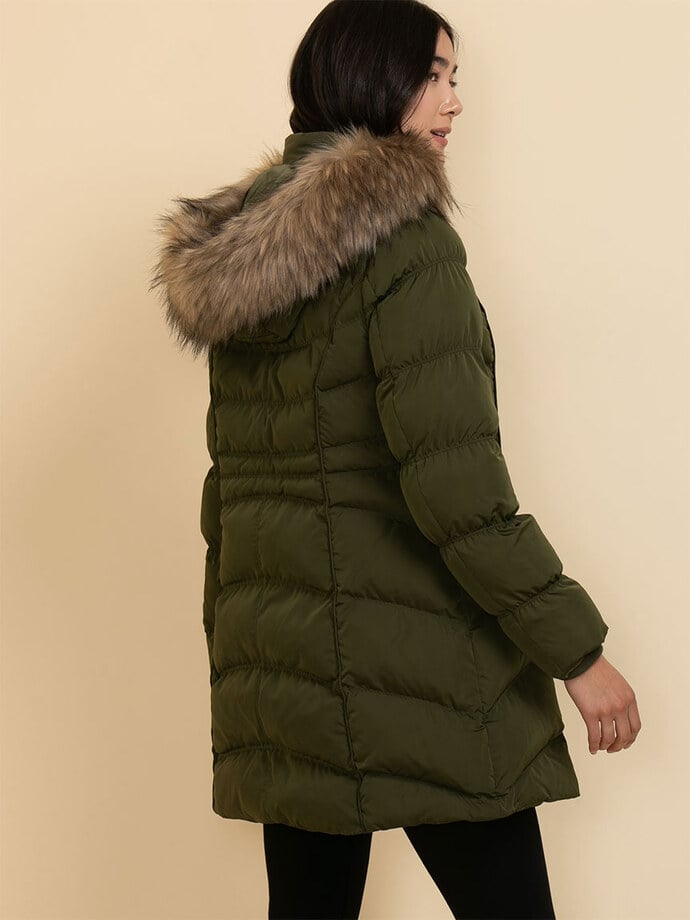 Carlyn Coat with Detachable Fur & Hood Image 6