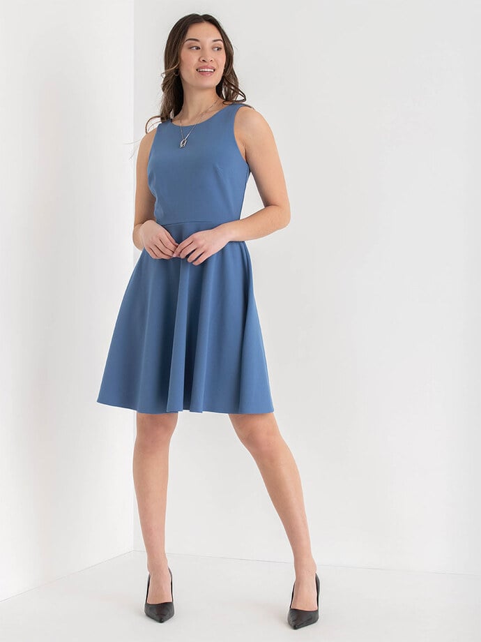 Iconic Crepe Fit 'N Flare Dress with Pockets Image 2
