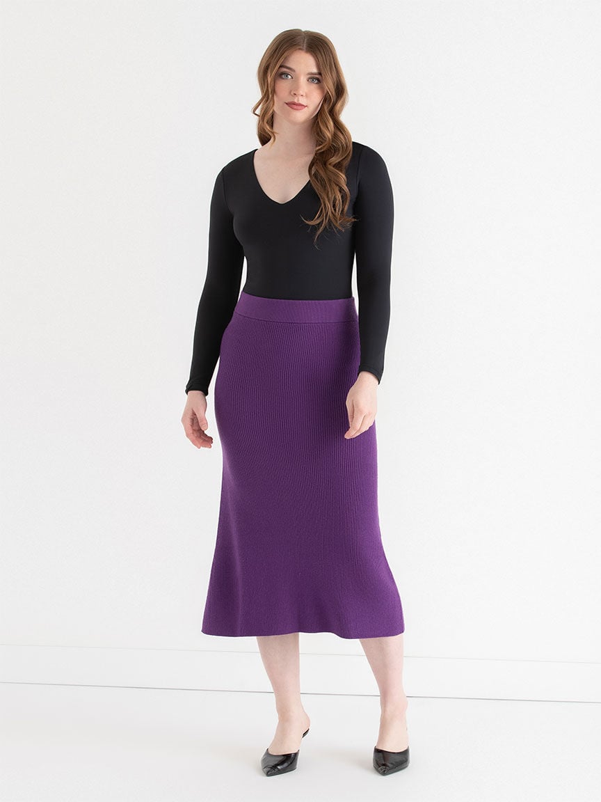 Ribbed Knit Skirt Rickis