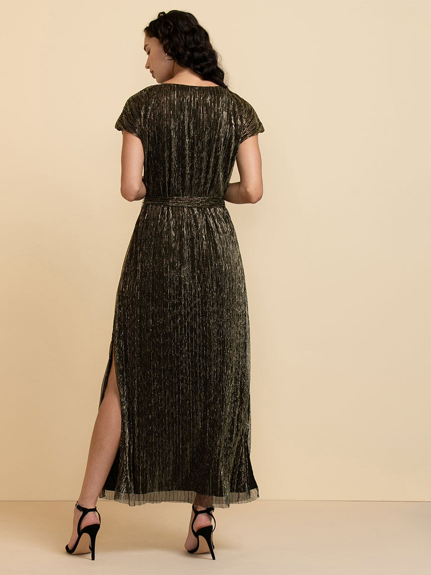 Metallic Belted Dress Rickis