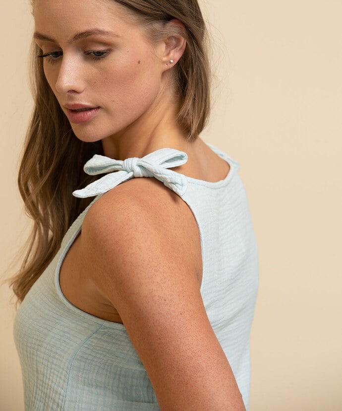 Cupio Sleeveless Tiered Tie Shoulder Midi Dress Image 4