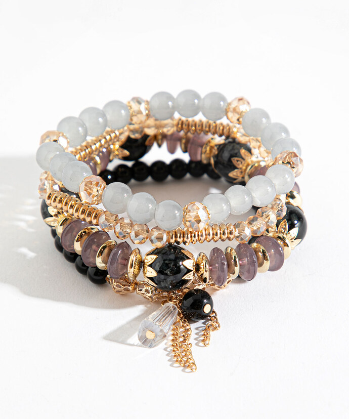 Crystal Beaded Bracelet 4-Pack Image 2