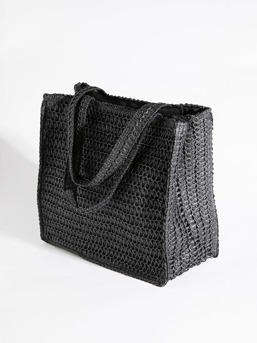 Grey straw bag clearance