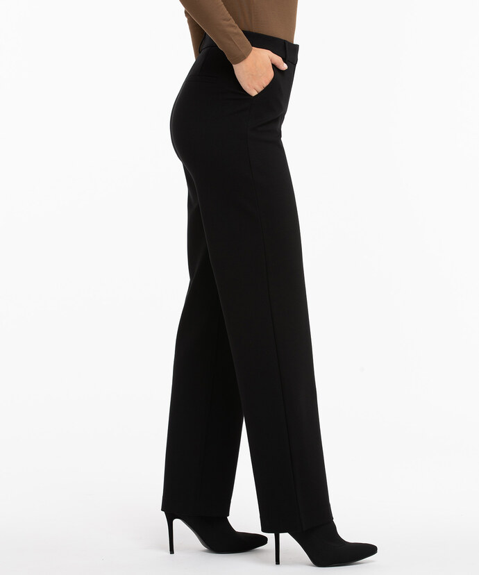 Ponte Fly Front Trouser in Black Image 2