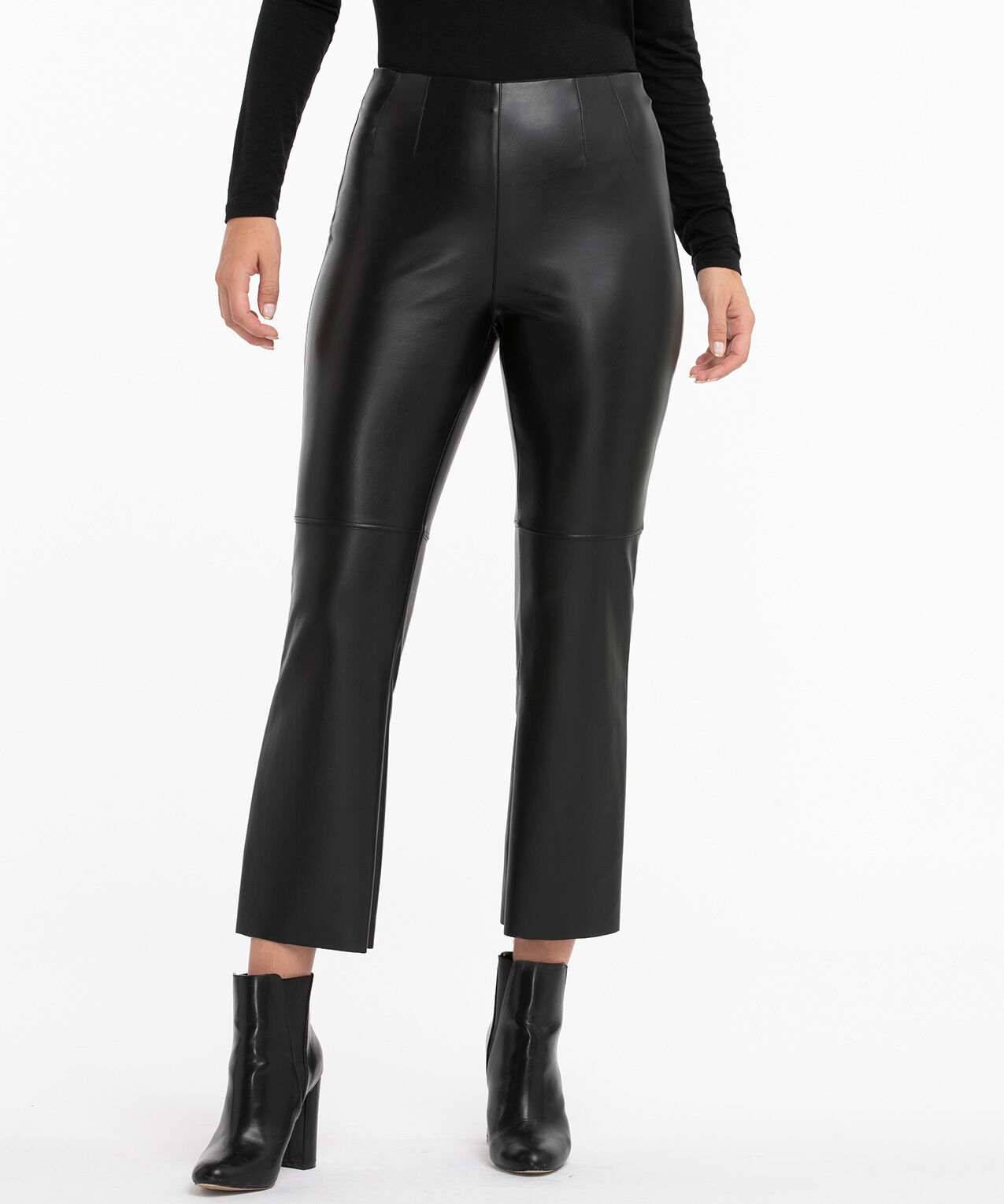 Kick flare leather hotsell pants