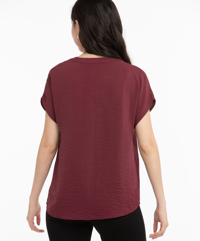 Extended Sleeve Henley Blouse Image 3