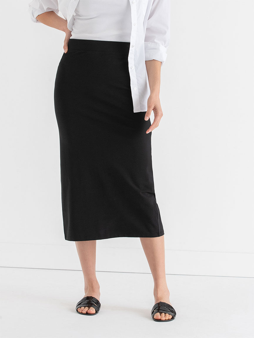 Black midi skirt long shop