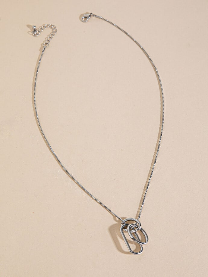 Short Chain-Link Charm Necklace Image 1