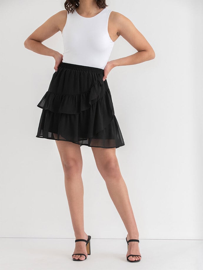 Mini Chiffon Ruffle Skirt Image 2