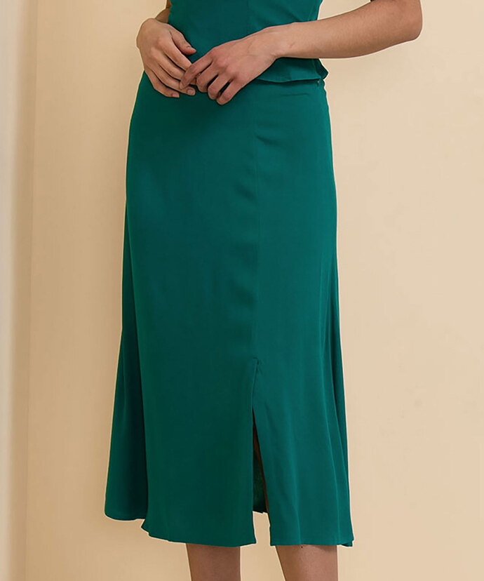 Thigh Slit Midi Skirt Image 5