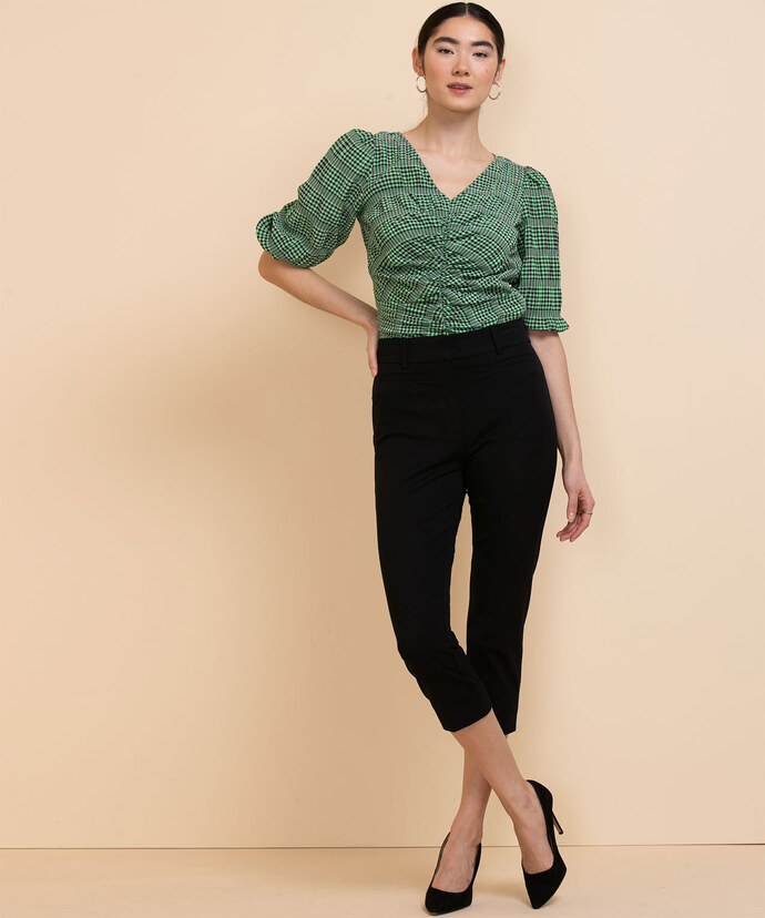 Puff Sleeve Ruched Front Blouse Image 4