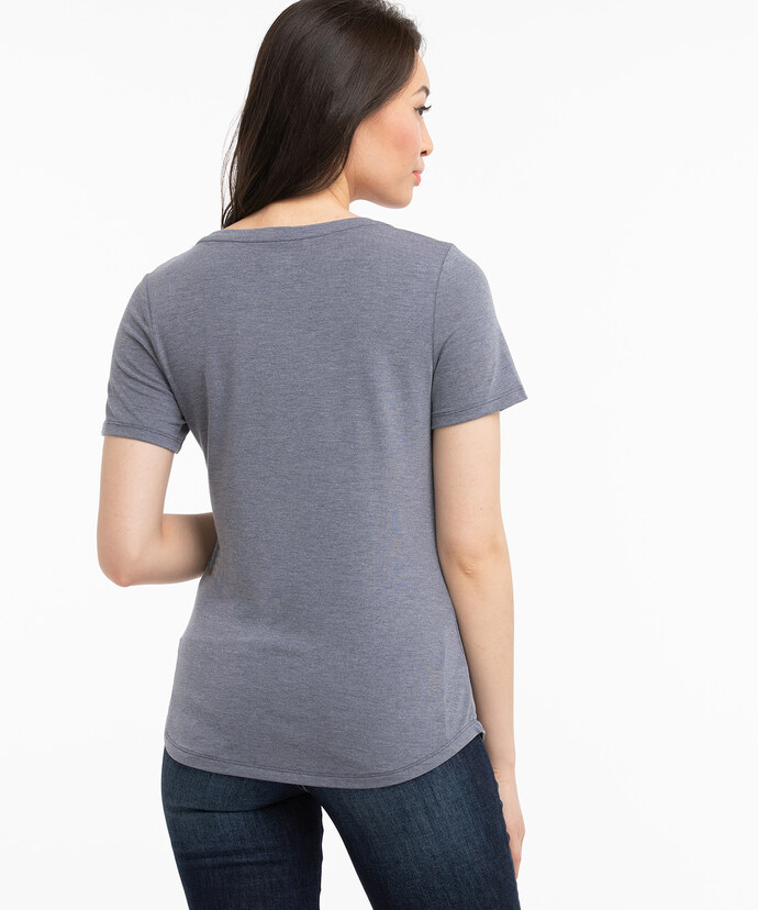Eco-Friendly Scoop Neck Shirttail Tee Image 3