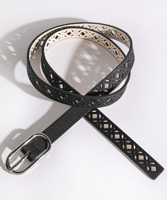 Perforated Belt with Oval Buckle Image 2