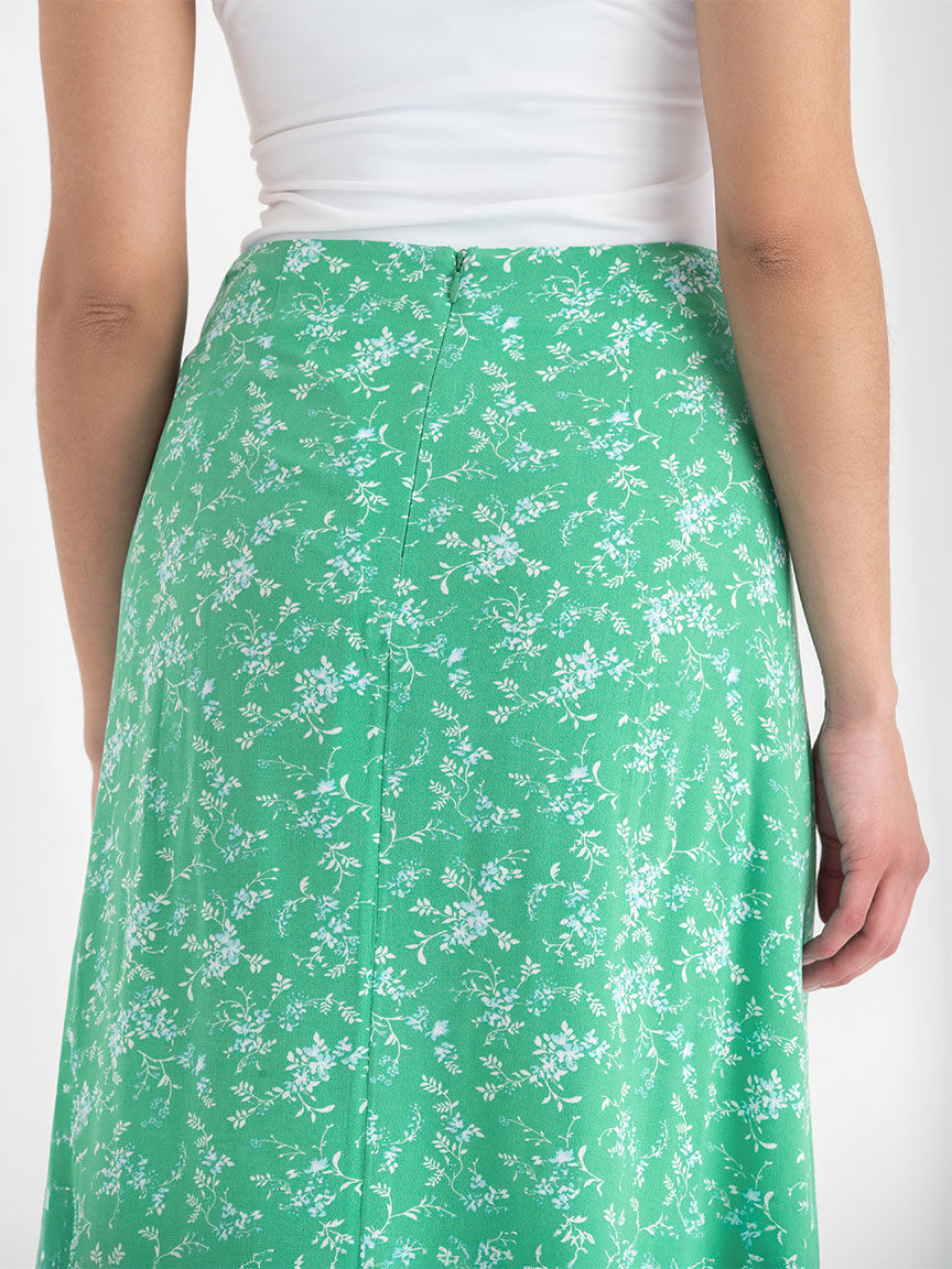 Floral midi skirt rayon best sale