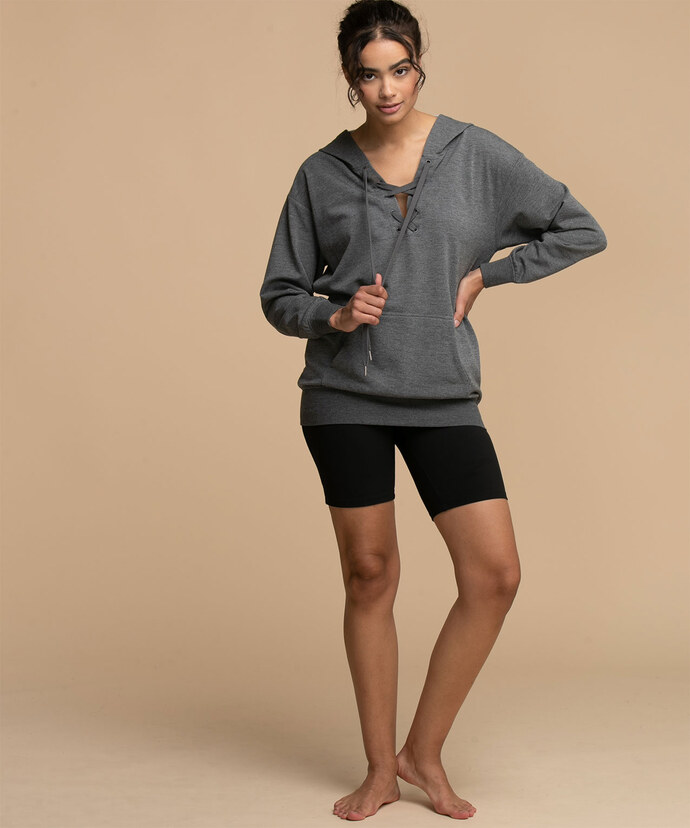 Lace-Up Hoodie Image 5