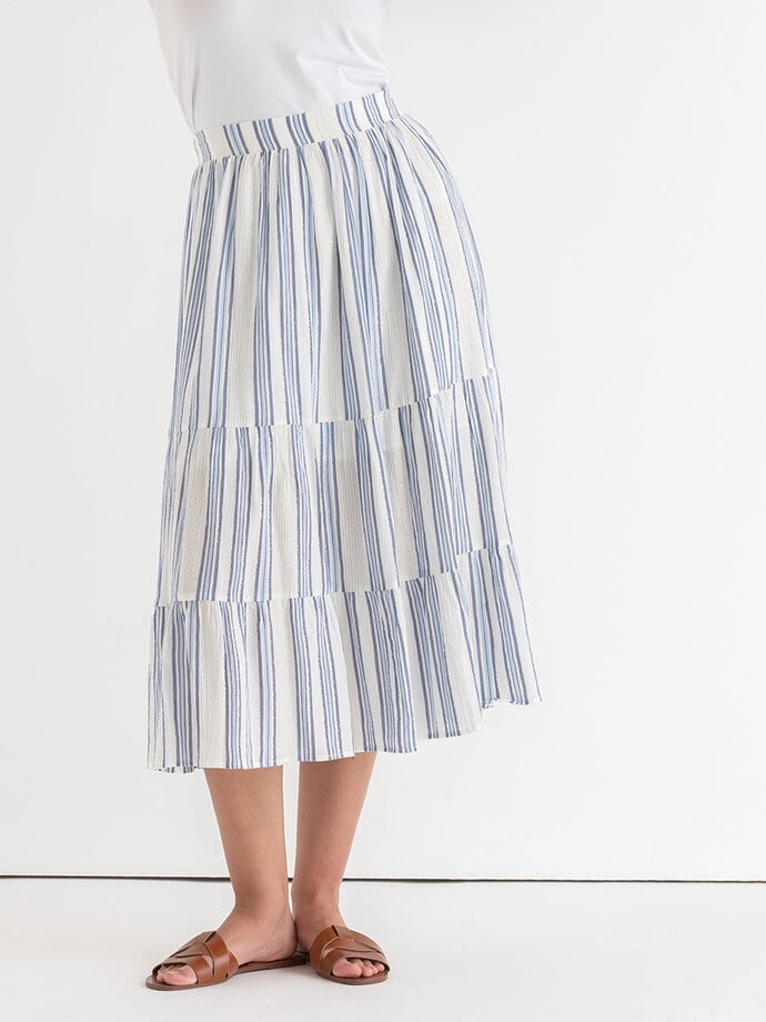 Tiered Stripe Skirt Image 2