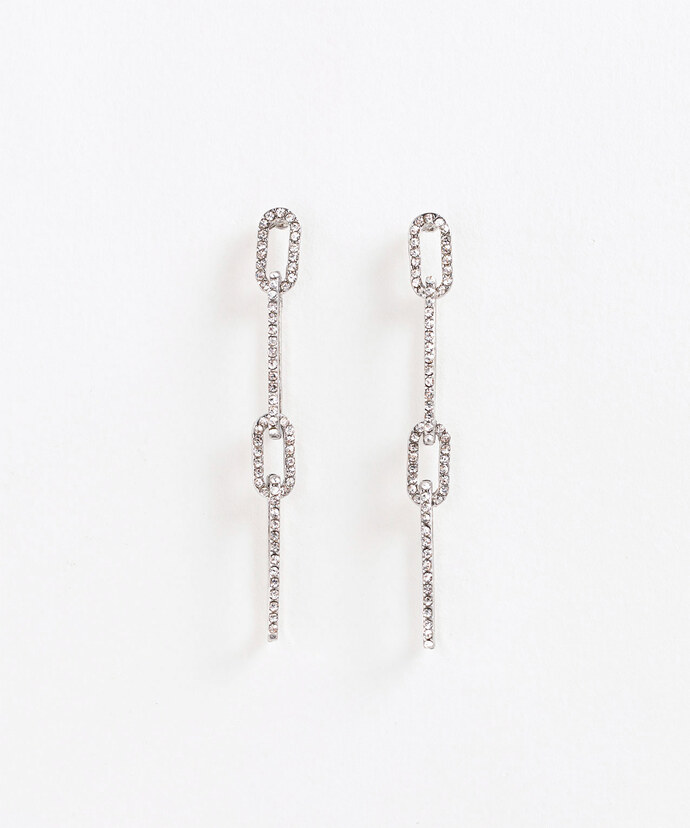 Silver Chain Link Earring Image 1