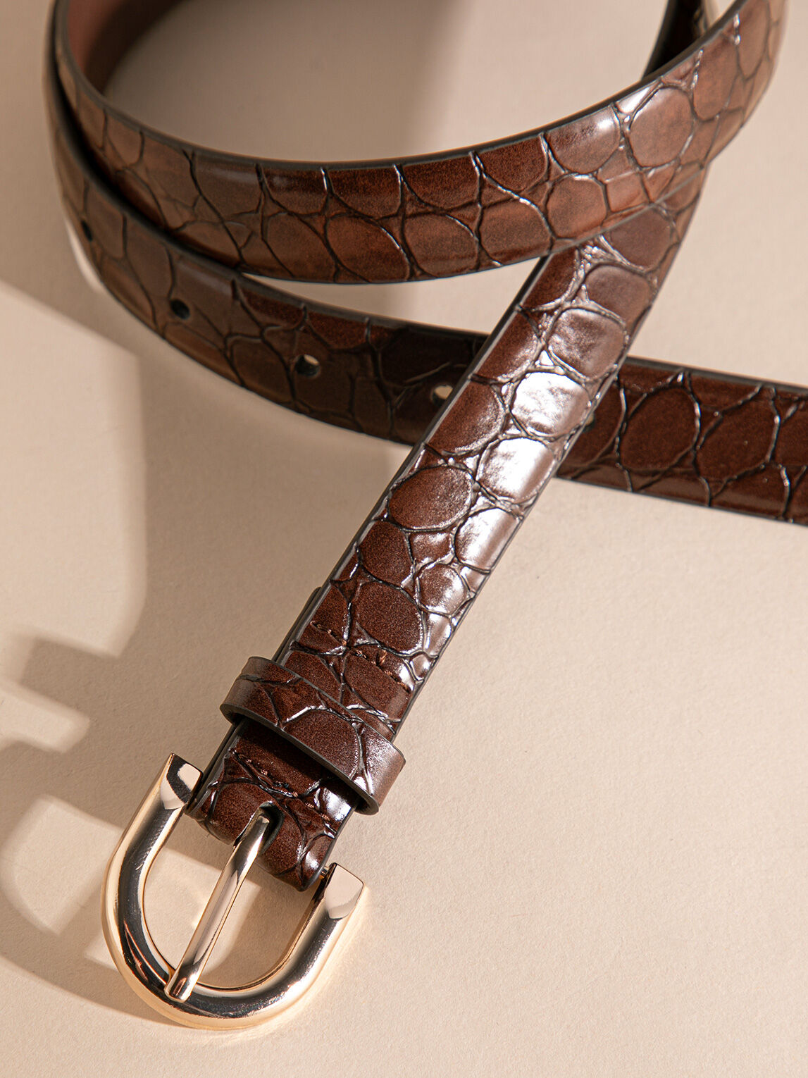 Faux crocodile belt on sale