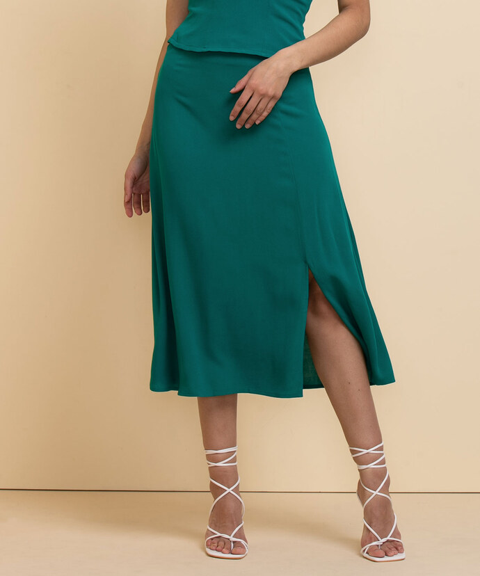 Thigh Slit Midi Skirt Image 2