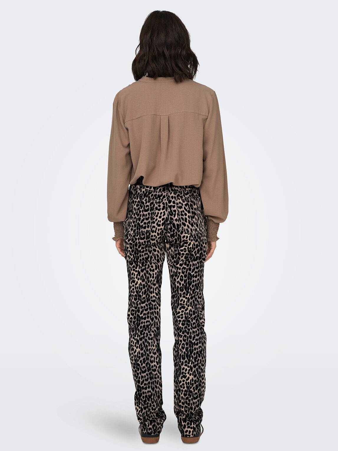 Leopard Print Straight Leg Jeans Only