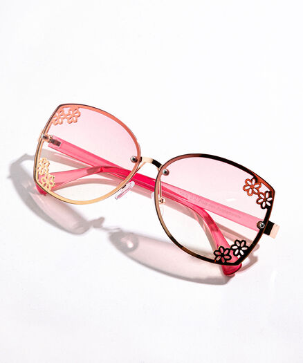 Oversized Flower Frame Sunglasses, Pink
