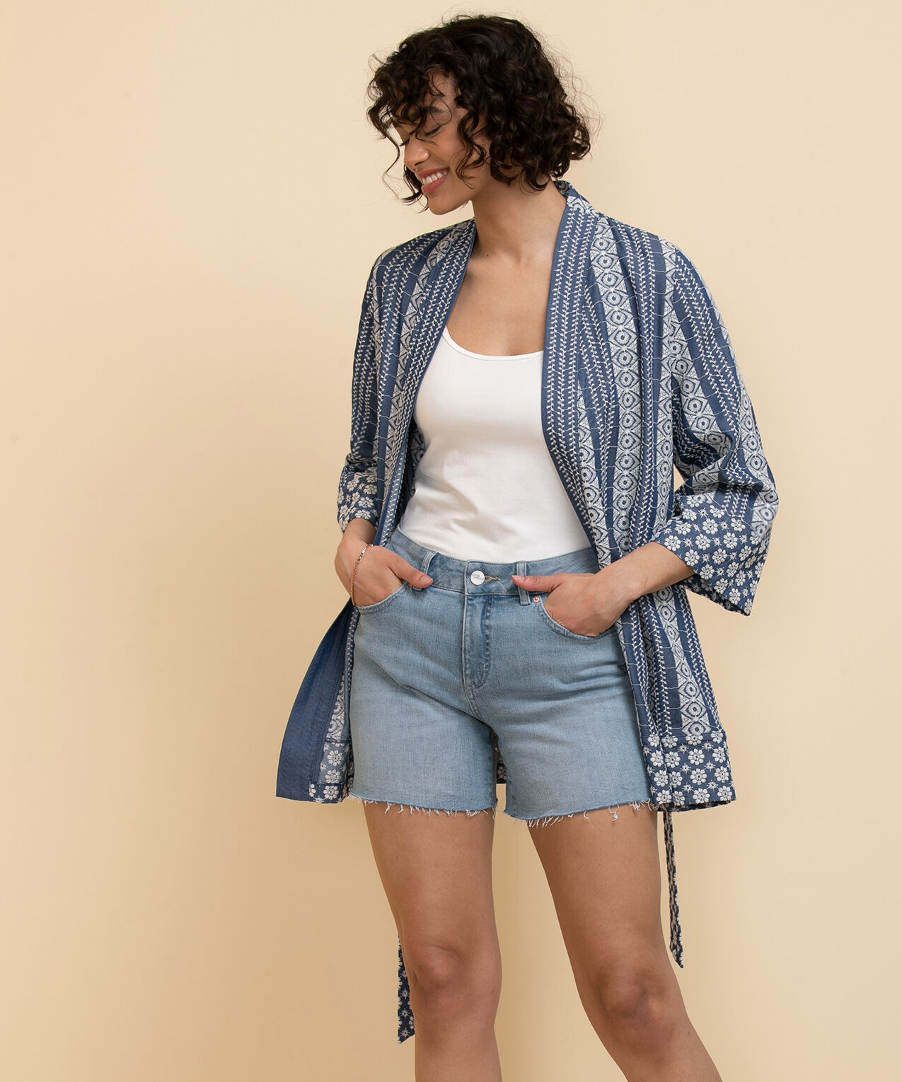 Belted Kimono Style Jacket Rickis
