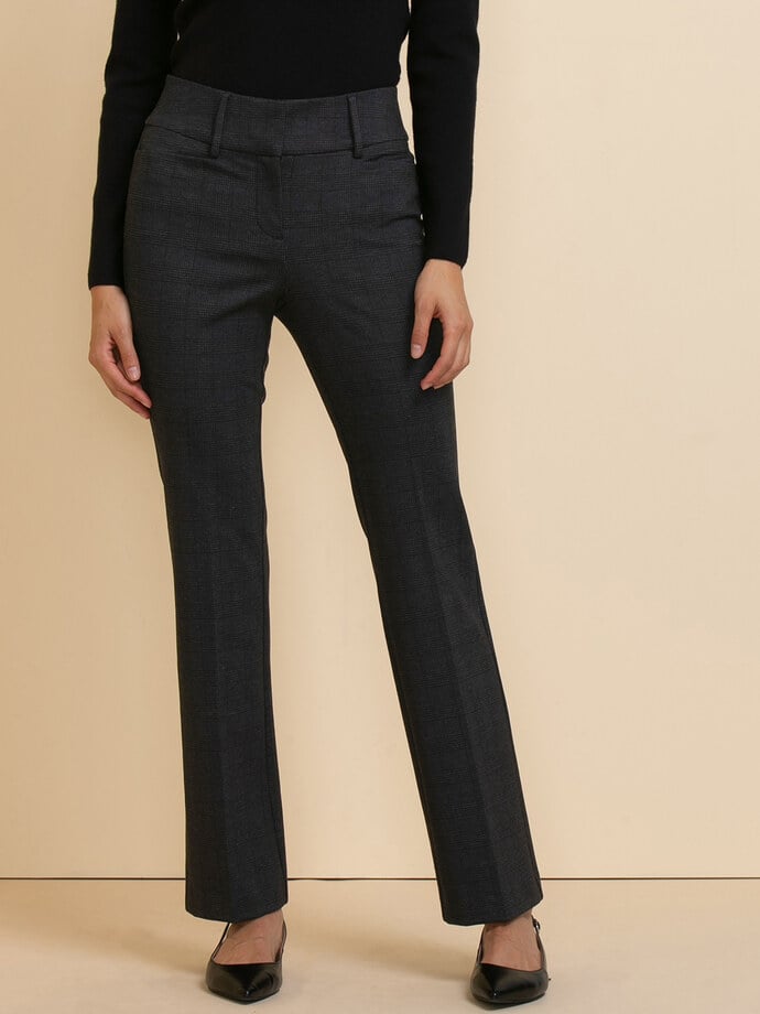 Bradley Bootcut Pant in Patterned Luxe Ponte Image 1