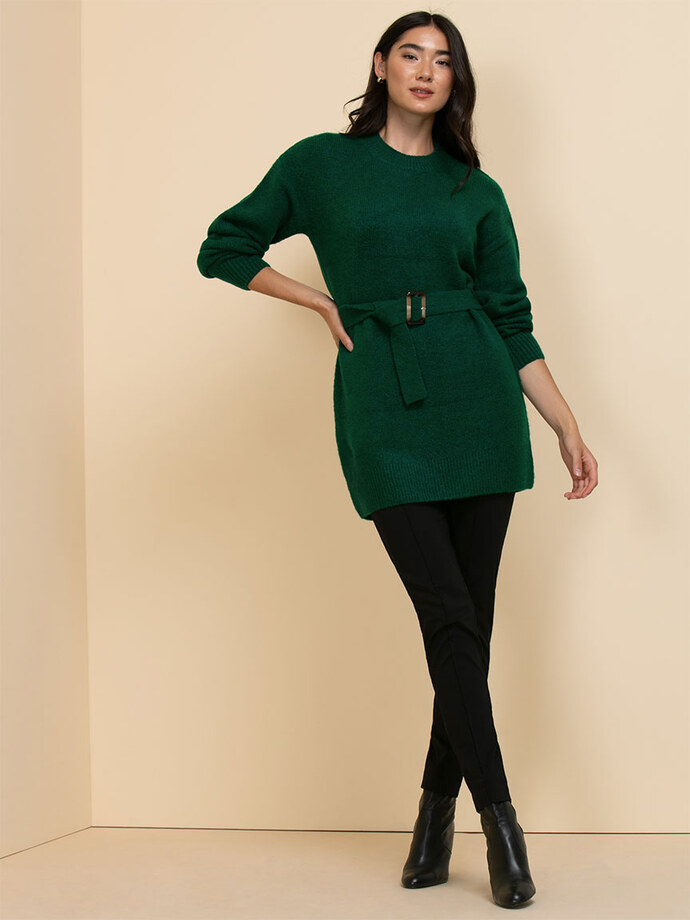 Belted Tunic Sweater Image 1