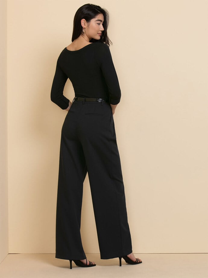 Maxwell Wide Leg Pleated Pant in Luxe Tailored Image 6