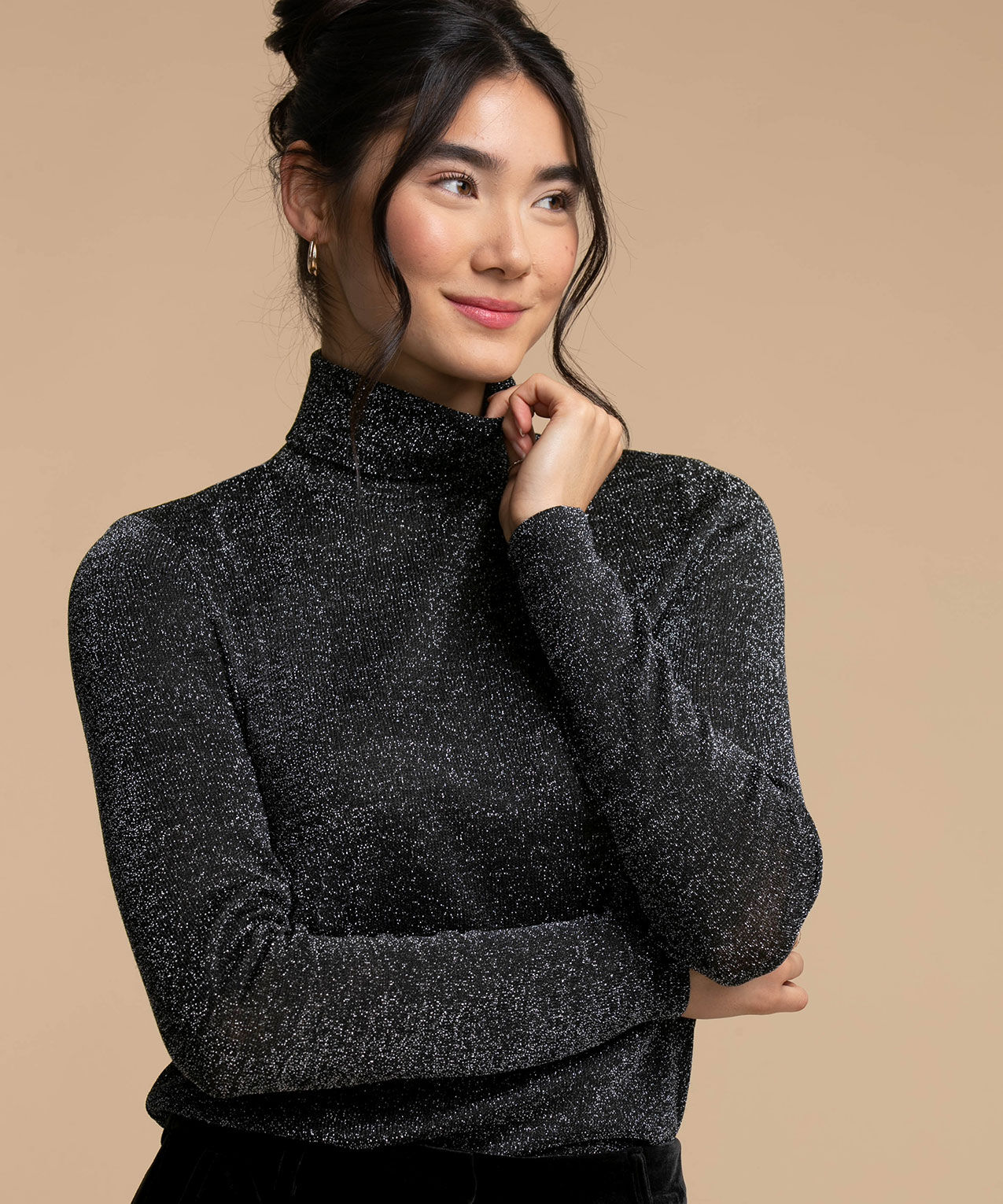 Sparkle turtleneck sales