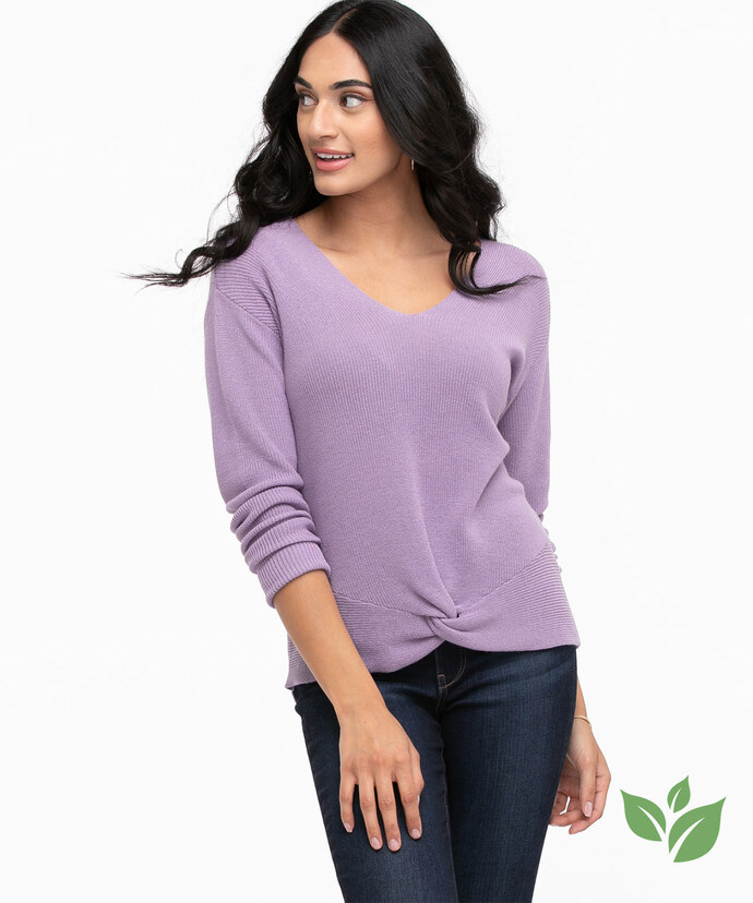 Eco-Friendly Knot Front Sweater Image 1