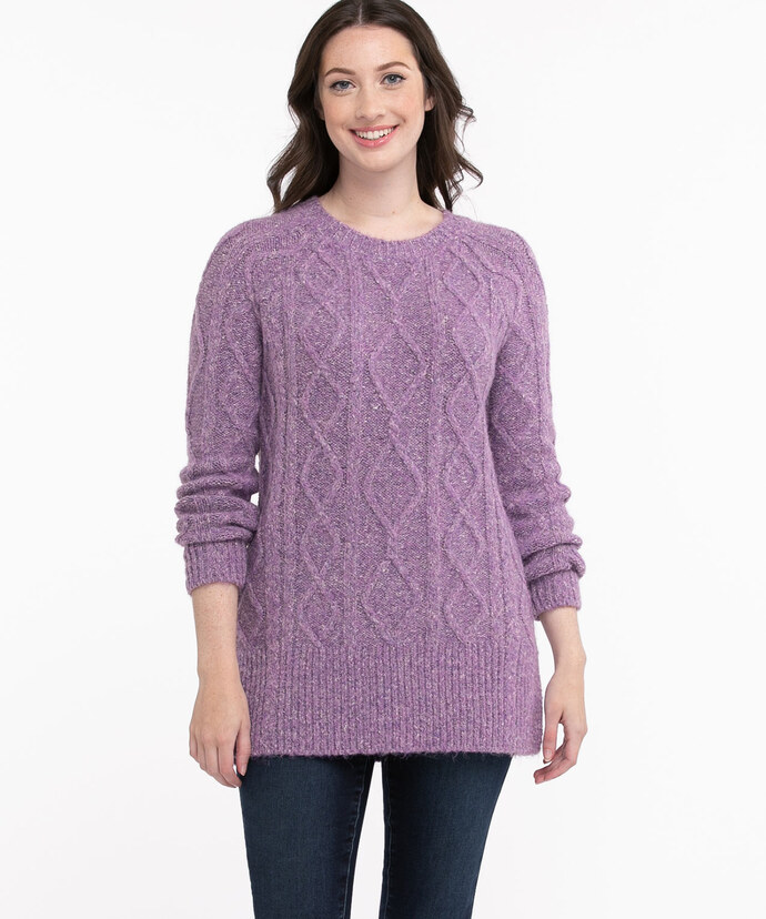 Cable Knit Scoop Neck Sweater Image 2