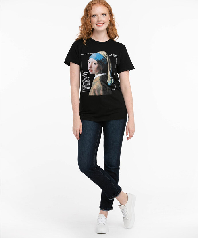 Girl with a Pearl Earring Graphic Tee Image 5