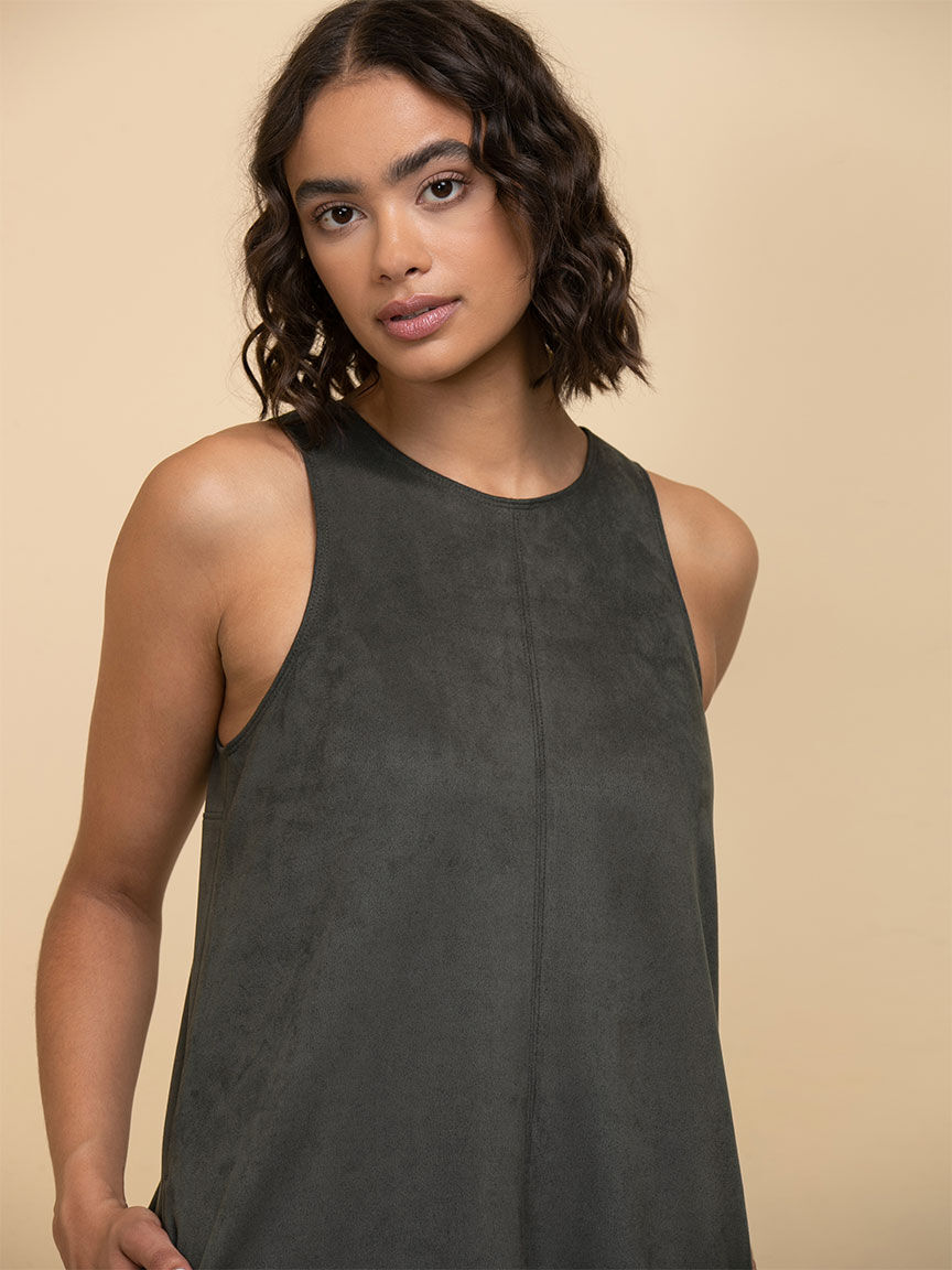 Gray online suede dress
