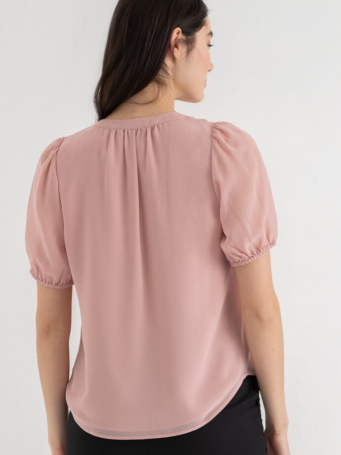 Short Sleeve Blouse with Buttons Image 4